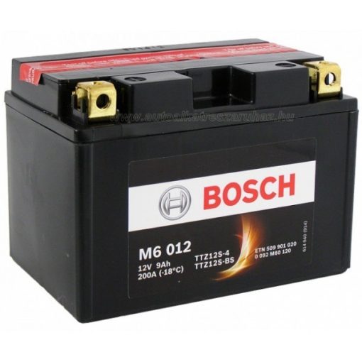 Bosch TTZ12S-4/TTZ12S-BS 12V 9Ah 200A AGM bal+ motorkerékpár akkumulátor - 509901020