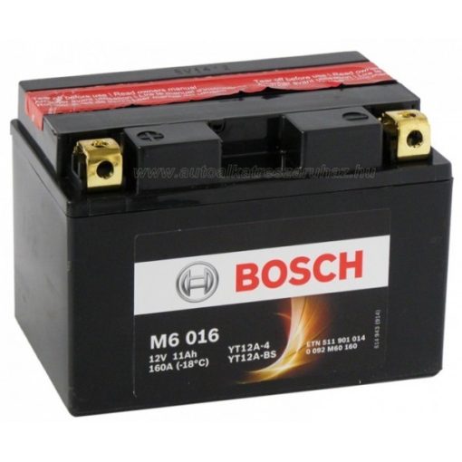 Bosch YT12A-4/YT12A-BS 12V 11Ah 160A AGM bal+ motorkerékpár akkumulátor  - 511901014