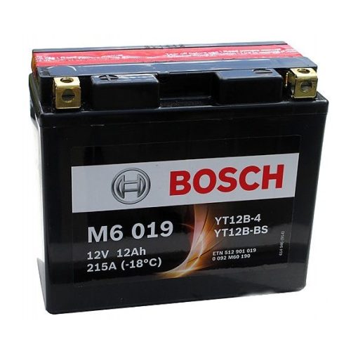 Bosch YT12B-4/YT12B-BS 12V 12Ah 215A AGM bal+ motorkerékpár akkumulátor - 512901