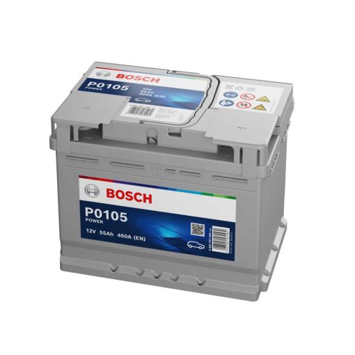 Bosch Power 12V 55ah 460A jobb+ autó akkumulátor (0092P01050)