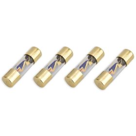   Phonocar 044772 80A-es üveg biztosíték kék LED megvilágítással, 10x38 mm, 4 db-os csomag