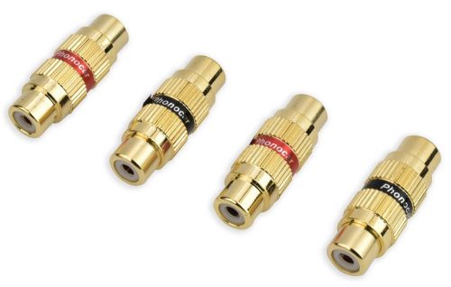 Phonocar 046702 RCA toldó aljzat-aljzat, 4 db-os csomag, univerzális koaxiális csatlakozó