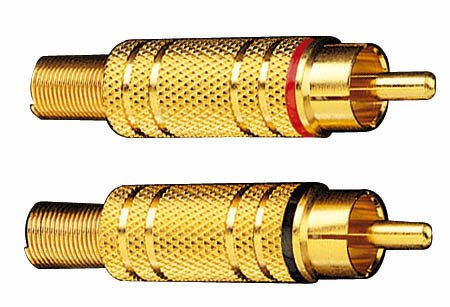 Phonocar 04649.2 szerelhető RCA dugó, 4db-os csomag rca dugó