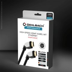   Oehlbach OB 42460 Shape Magic Performance High-Speed, nagy sebességű HDMI kábel ethernettel, 1,2 méter 