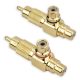 Phonocar 046711 RCA Y elosztó adapter aranyozott csatlakozóval 2 db-os készlet autóhifihez és otthoni rendszerekhez