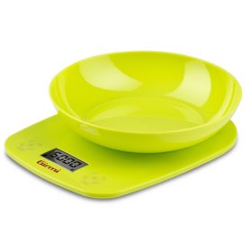   Girmi PS01 Professzionális konyhai mérleg zöld, LCD kijelző, 5 kg kapacitás, precíz 1g érzékenység