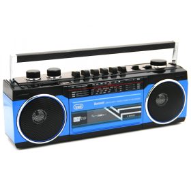   Trevi RR501 Hordozható kazettás rádió és MP3/USB lejátszó, Bluetooth funkcióval (kék)