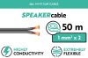 Phonocar 061421 hangszóró kábel 2x1 mm² szürke, 50 méter tekercs univerzális autó és Hi-Fi rendszerekhez