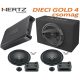 Hertz Dieci Gold 4 csomag  HCP 4 erősítő + DPK 165.3 hangszórószett + DBX 30.3 mélynyomóláda