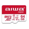 Aiwa MSDV30-64GB Nagy kapacitású micro SDHC memóriakártya Class10, IP57, 64 GB,V3 4K UHD