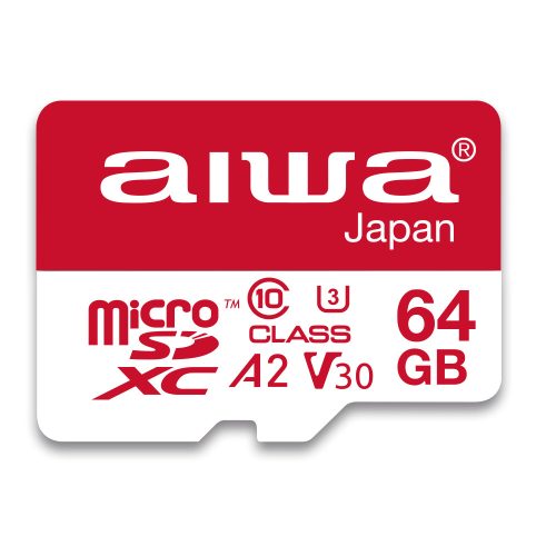 Aiwa MSDV30-64GB Nagy kapacitású micro SDHC memóriakártya Class10, IP57, 64 GB,V3 4K UHD