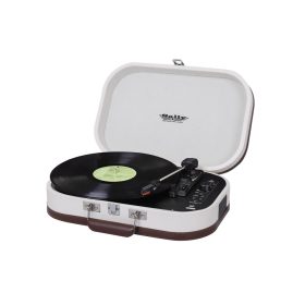   Trevi TT 1020 BT SALLY BEIGE Hordozható retró bakelit lemezjátszó, USB-s zenerögzítéssel, beépített akkuval