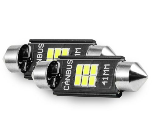 Phonocar 07703 Professzionális LED C5W izzó 41 mm, 1,9W, 12V, IP65, tiszta fehér fény, CAN BUS kompatibilitás, 2 db/csomag