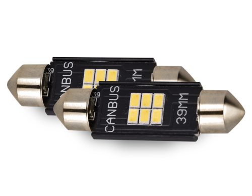 Phonocar 07704 Professzionális LED autóizzó 39 mm, 1,9W, 12V, 6000K, IP65 – tiszta fehér fény, prémium biztonság
