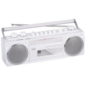   Trevi RR501 Hordozható kazettás rádió és MP3/USB lejátszó, Bluetooth funkcióval - fehér