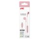 JVC HA-FR17UCPU USB-C fülhallgató a kompromisszummentes hangzásért mikrofonnal és vezérlővel, pink, rózsaszínű