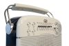 Trevi RA 7F50 BT Hordozható vintage napelemes rádió, Bluetooth-tal, USB és SD kártya bemenettel krémfehér színben 