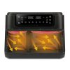 Girmi FG26 Ecofrit Bis forrólevegős sütő, dupla kosárral, 2400W, digitális kijelzővel