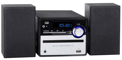 Trevi HCX 10F6 mini hifi rendszer CD/USB/Bluetooth, 20W, távirányítóval, FM rádióval