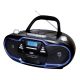 Trevi CMP 574 USB Hordozható Boombox Sztereó CD, USB és Kazettás Lejátszó, digitális FM rádióval, 20W teljesítménnyel