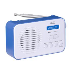   Trevi DAB 7F92 R digitális rádió DAB/DAB+ és FM RDS vétel, dupla ébresztés, AUX-IN bemenet, beépített akku, kék színben