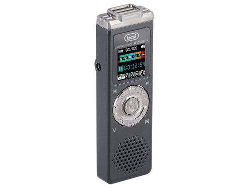 Trevi DR 437 SA2 mini digitális diktafon 8GB memóriával, 580 óra felvétel, USB-C töltés