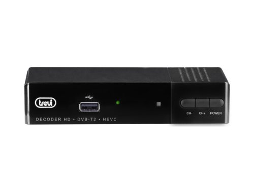 Trevi HE 3377 T2 – HD DVB-T2 Set-Top Box, beltéri vevő Mindig TV vételhez, H.265/HEVC 10 bit támogatással