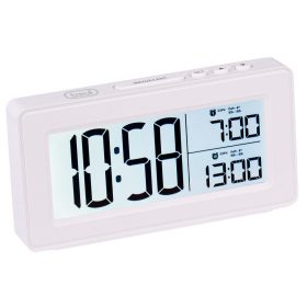   Trevi SLD 3P40 digitális ébresztőóra nagy, háttérvilágítású LCD kijelző, két külön beállítható ébresztés, fehér színben