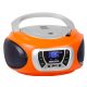 Trevi CMP 510 DAB Hordozható Sztereó Boombox CD-lejátszó, DAB/DAB+, FM rádióval, AUX és USB bemenettel, narancssárga