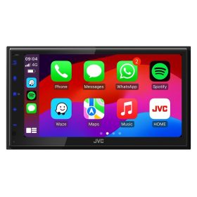   JVC KW-M695DBW Apple CarPlay és Android Auto, DAB+/FM rádió, Bluetooth és prémium hangzású 2 DIN autós multimédia