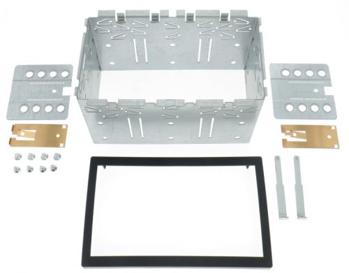 Dietz BOA-24430-02 univerzális fém beépítőkeret 2 DIN autós multimédiákhoz (182x112 mm) – kiegészítőkkel
