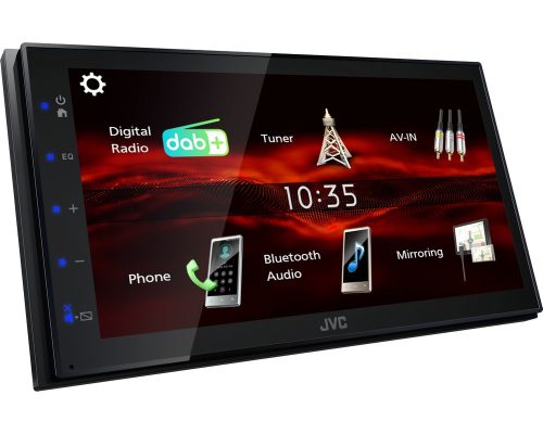 JVC KW-M180DBT Autós 2 DIN méretű multimédia központ, Android tükrözéssel, Bluetooth, DAB+/FM rádió, USB...