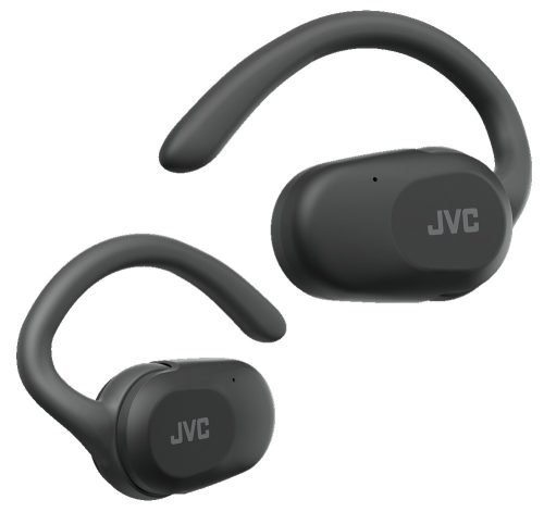 JVC HA-NP40T-B-U True Wireless Nearphones – open-ear dizájn, 26 órás üzemidő, IPX4 védelem, Fekete színű
