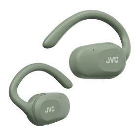   JVC HA-NP40T-G-U True Wireless Nearphones – open-ear dizájn, 26 órás üzemidő, IPX4 védelem, zöld színű