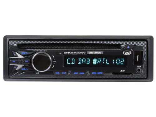Trevi XCD 5790 DAB Autórádió – CD/DVD, DAB+ és FM rádió, Bluetooth, USB és SD lejátszás, video kimenet