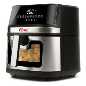   Girmi FG90 Ecofrit Premium forrólevegős sütő – 9 liter, dupla fűtőelem, 10 program, digitális kijelző. Nagy adagok, olaj nélkül, profin!
