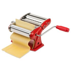   Girmi IM92 Kézi, olasz tésztagép lasagnához, tagliatelléhez és spagettihez, 7 vastagsági beállítás, piros színben