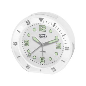   Trevi SL 3091 R kvarc ébresztőóra nagy, világító számlappal, halk SWEEP működéssel és SNOOZE funkcióval fehér