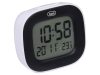 Trevi SLD 3875 digitális óra LED háttérvilágítással, hőmérővel, naptárral és SNOOZE funkcióval, Fehér szín
