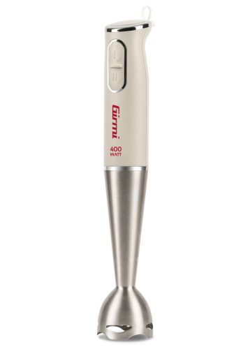 Girmi MX03 - 400W botmixer ergonomikus fogással, 19 cm inox szárral és 2 sebességgel, matt törtfehér színben