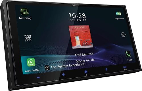 JVC KW-M795DBW Prémium 2 DIN autós multimédia, 6,92” HD kijelző, vezeték nélküli CarPlay/Android Auto, DAB+, DSP