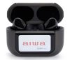 Aiwa EBTW-350TN Professzionális vezeték nélküli fülhallgató ANC-vel, érintőkijelzős tokkal, 25 órás üzemidő, titán szín