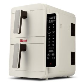  Girmi FG41 Ecofrit Dual kétzónás forrólevegős fritőz 9 literes (2x4.5 liter) kapacitással, Homok-bézs szín, SYNC és MATCH funkcióval