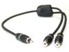 Connection FSF-030.2 RCA Y audio kábel 0,3 m, 2 alj–1 dugó, UCS zajszűréssel