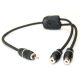 Connection FSF-030.2 RCA Y audio kábel 0,3 m, 2 alj–1 dugó, UCS zajszűréssel