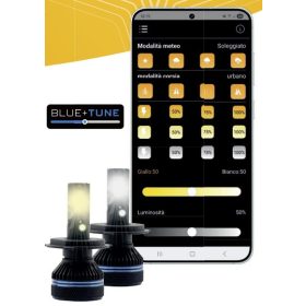   Phonocar 07537 H7 LED autóizzó Bluetooth vezérléssel, 12/24V, 5000 lm, állítható színhőmérséklet, off-road