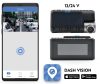 Phonocar VM443 menetrögzítő kamera 4K felbontással, Wi-Fi/GPS, 3.2" kijelző, 64GB microSD kártyával