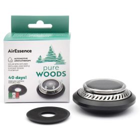   Phonocar 049741 Prémium Solar illatosító készlet pureWoods aromakapszulával, automatikus forgás, 40 napos frissesség, AirEssence technológia, autós aromaterápia