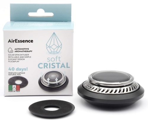 Phonocar 049743 Prémium Solar illatosító készlet softCrystal aromakapszulával, automatikus forgás, 40 napos frissesség, AirEssence technológia, autós aromaterápia