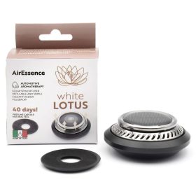   Phonocar 049742 Prémium Solar illatosító készlet whiteLotus aromakapszulával, automatikus forgás, 40 napos frissesség, AirEssence technológia, autós aromaterápia